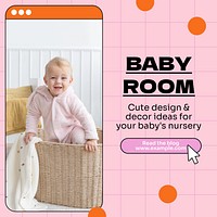 Baby room  Instagram post template design