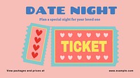 Date night blog banner template