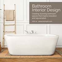 Bathroom Interior  Instagram post template design