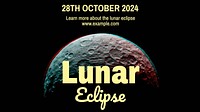 Lunar eclipse blog banner template