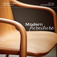 Modern furniture Instagram post template design