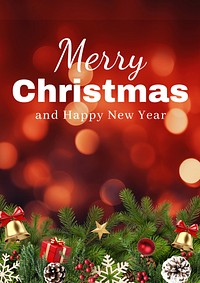 Merry Christmas poster template poster template