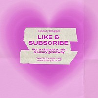 Like  subscribe Instagram post template design