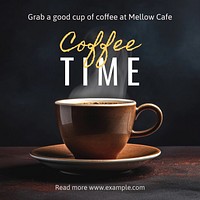 Coffee time Instagram post template design