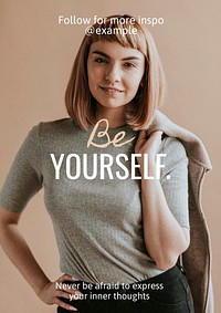 Be yourself poster template and design