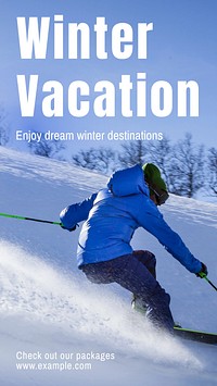 Winter vacation  Instagram story template