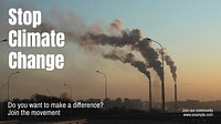 Stop climate change blog banner template