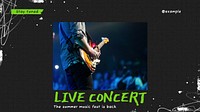 Live concert  blog banner template
