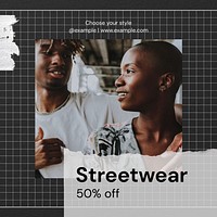 Streetwear sale Instagram post template