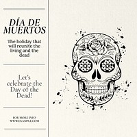 Day of the Dead Instagram post template design