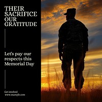 Memorial day Instagram post template