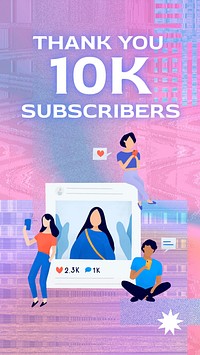 Thank you subscribers Instagram story template