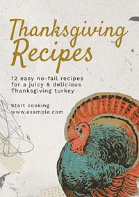 Thanksgiving recipe poster template