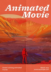 Animated movie poster template