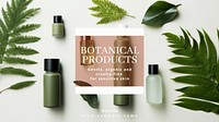 Botanical products blog banner template