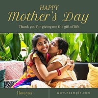 Happy mother&s day Instagram post template design