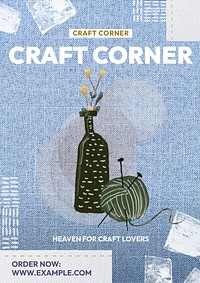 Craft corner  poster template