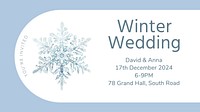 Winter wedding  blog banner template