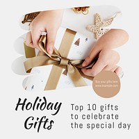 Holiday gifts Instagram post template design