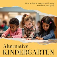 Kindergarten Instagram post template