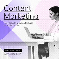 Content marketing Instagram post template