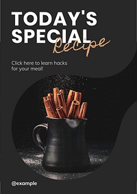 Todays special recipe poster template