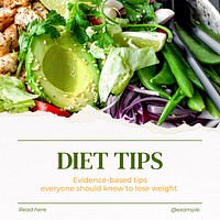 Diet tips Instagram post template