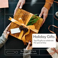 Holiday gifts Instagram post template