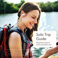 Solo trip guide Instagram post template