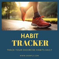 Habit tracker Instagram post template