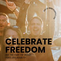 Celebrate freedom Instagram post template design
