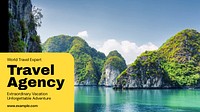 Travel agency blog banner template