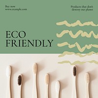 Eco friendly product Instagram post template