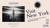 New york  blog banner template
