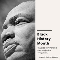 Black history month Instagram post template social media ad