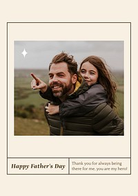 Happy fathers day poster template