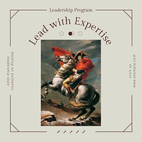 Lead with expertise Instagram post template