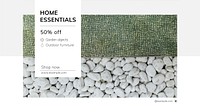 Home essentials sale  blog banner template