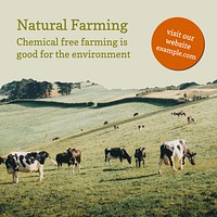 Organic farming Instagram post template social media design