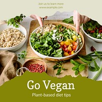 Plant-based vegan diet Instagram post template