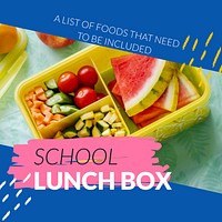 School lunch Instagram post template