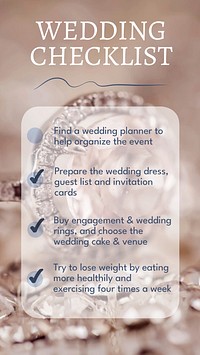 Wedding checklist  Instagram story template