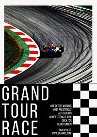 Car racing poster template