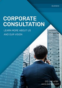 Corporate consultations poster template