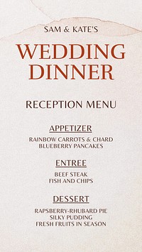 Restaurant menu Instagram story template