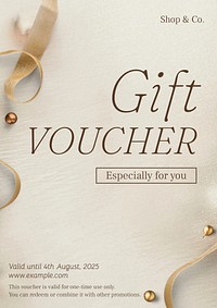 Gift voucher poster template