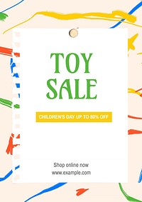 Toy sale poster template