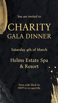 Charity gala dinner Instagram story template