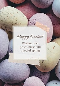 Happy Easter  poster template and design