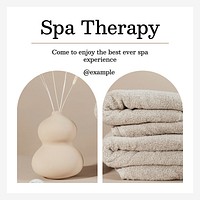Spa therapy Instagram post template social media ad